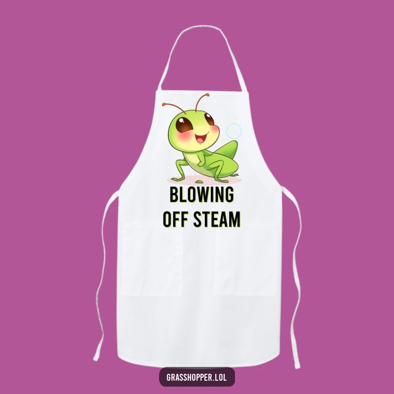Funny Grasshopper Apron: Giggle Insect Kitchen Wear, Humorous Chef Accessory, Perfect Funny Gift