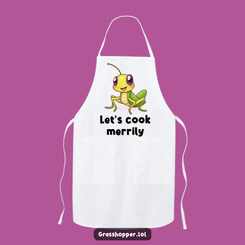 Funny Grasshopper Chef Apron: Cook With a Joyful Insect's Invitation and Smile