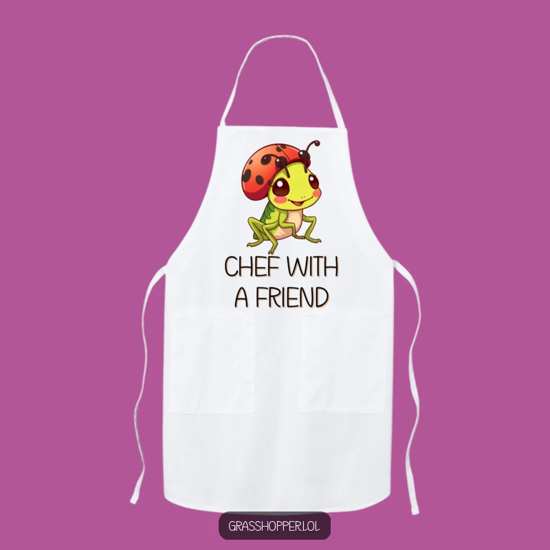 Funny Grasshopper Ladybug Hat Apron - Chef's Quirky Style Gift