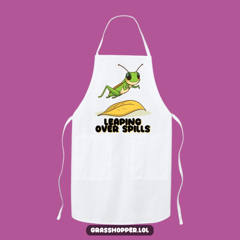 Funny Leaping Grasshopper Apron - Outdoor Kitchen Fun Gift