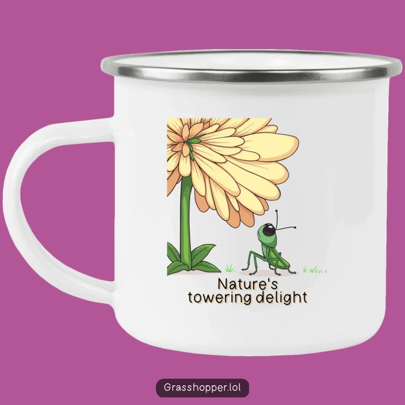 Funny Grasshopper Campfire Mug - Durable & Whimsical Outdoor Adventure Gift Cup