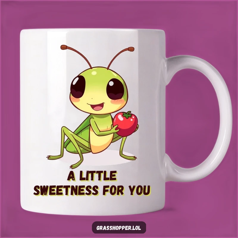 Funny Friendly Grasshopper Berry Mug - Sweet & Kind Gift Idea