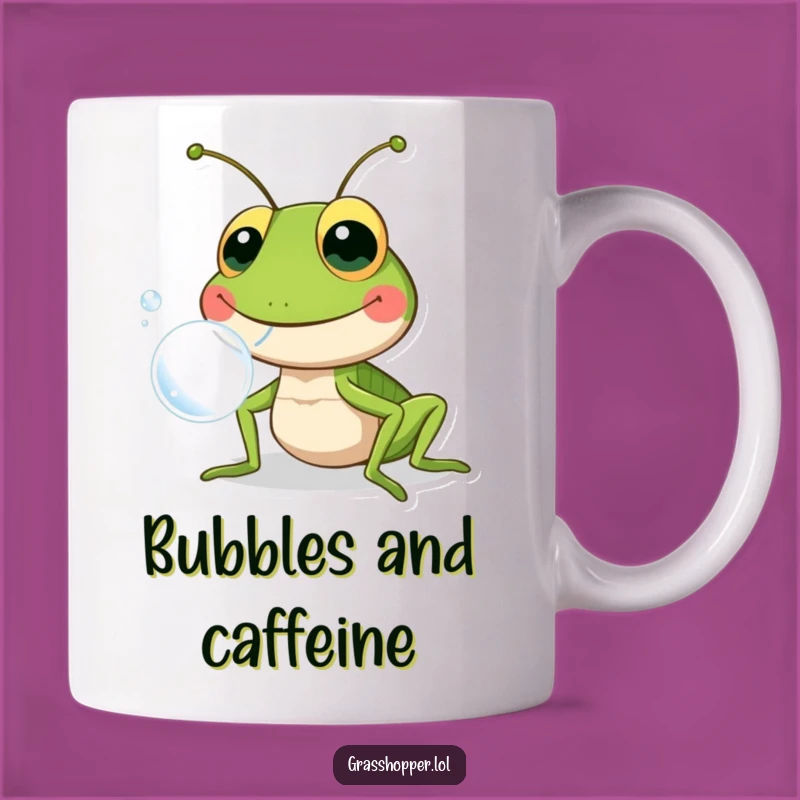 Funny Grasshopper Bubble Blowing Mug: A Cheerful Gift for a Jolly Friend