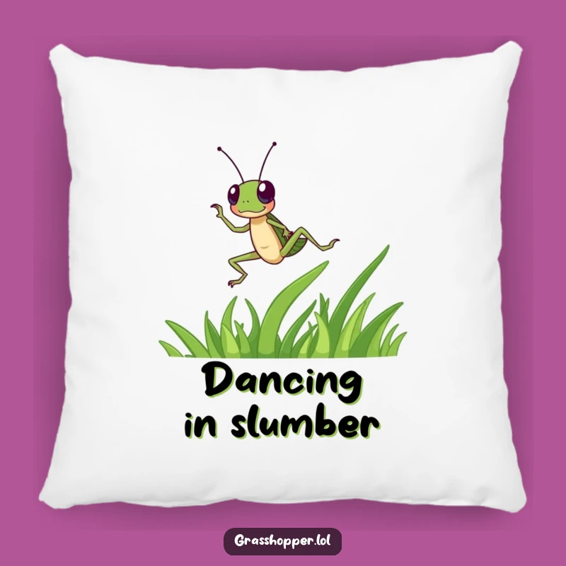 Cozy Funny Grasshopper Dancing Pillow: Relax with Energy!