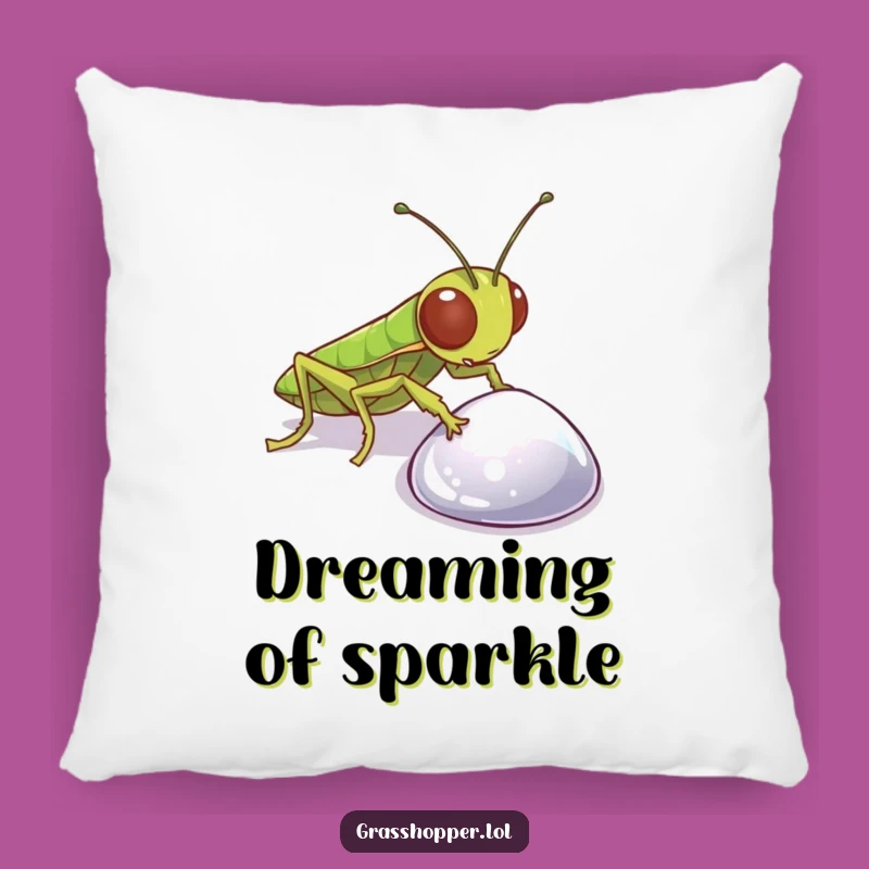 Funny Grasshopper Pebble Pillow: Cozy Curious Insect Cushion, Perfect Funny Gift