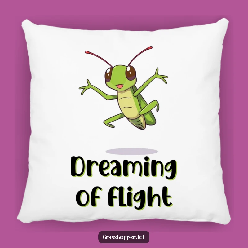 Funny Grasshopper Pillow: Couch Comfort with a Dramatic Jump!
