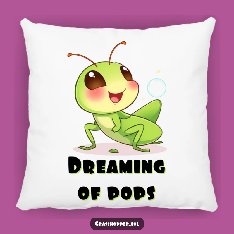 Funny Grasshopper Pillow: Soft Giggle Insect Cushion, Comfy Humorous Decor, Perfect Funny Gift