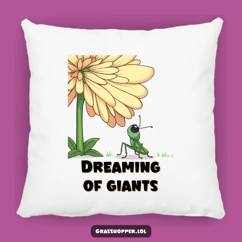 Funny Grasshopper Wonder Pillow - Soft & Cozy Decorative Accent with Humorous Design