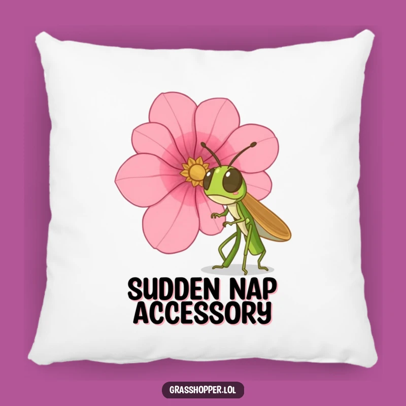 Funny Surprised Grasshopper Pillow: Comical Comfort, Perfect Gift