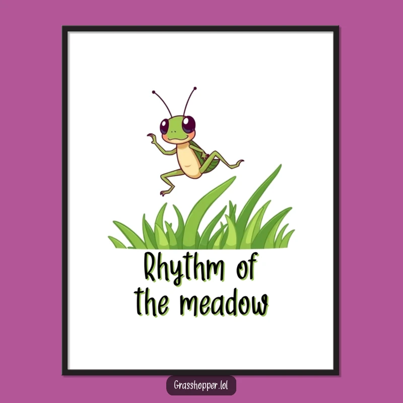 Funny Grasshopper Dancing Digital Art: Instant Energetic Fun!