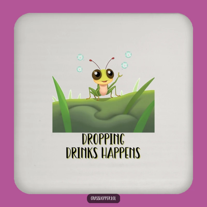 Funny Juggling Grasshopper Coaster - Dewdrop Spill Protection Gift