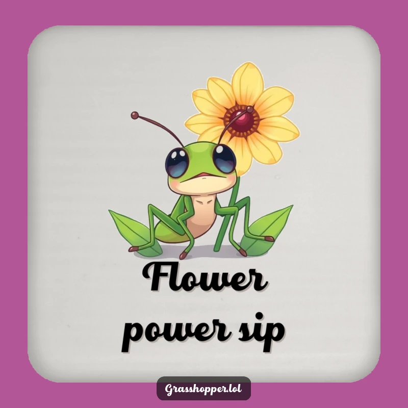 Funny Grasshopper Flower Coaster - Awe-Inspiring Nature Protection