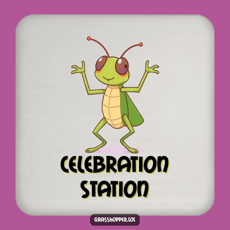 Funny Dancing Grasshopper Drink Coasters: Celebration Style, Perfect Gift