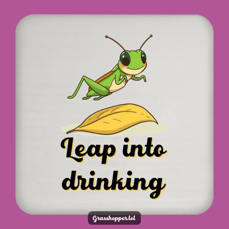 Funny Leaping Grasshopper Coaster - Leaf Jump Protection Gift