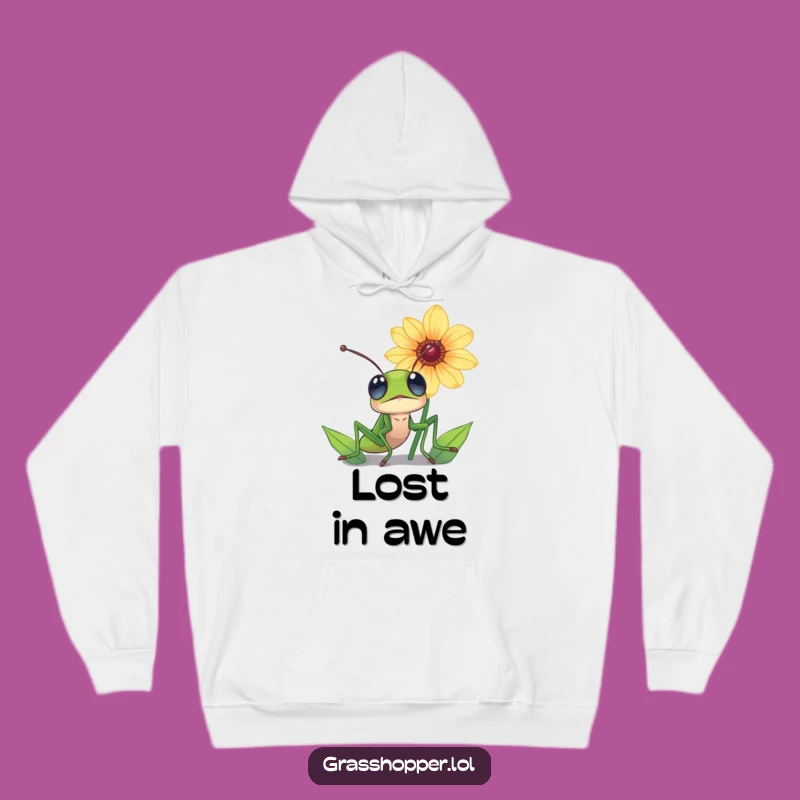 Funny Grasshopper Flower Hoodie - Cozy Awe & Nature Lover Gift