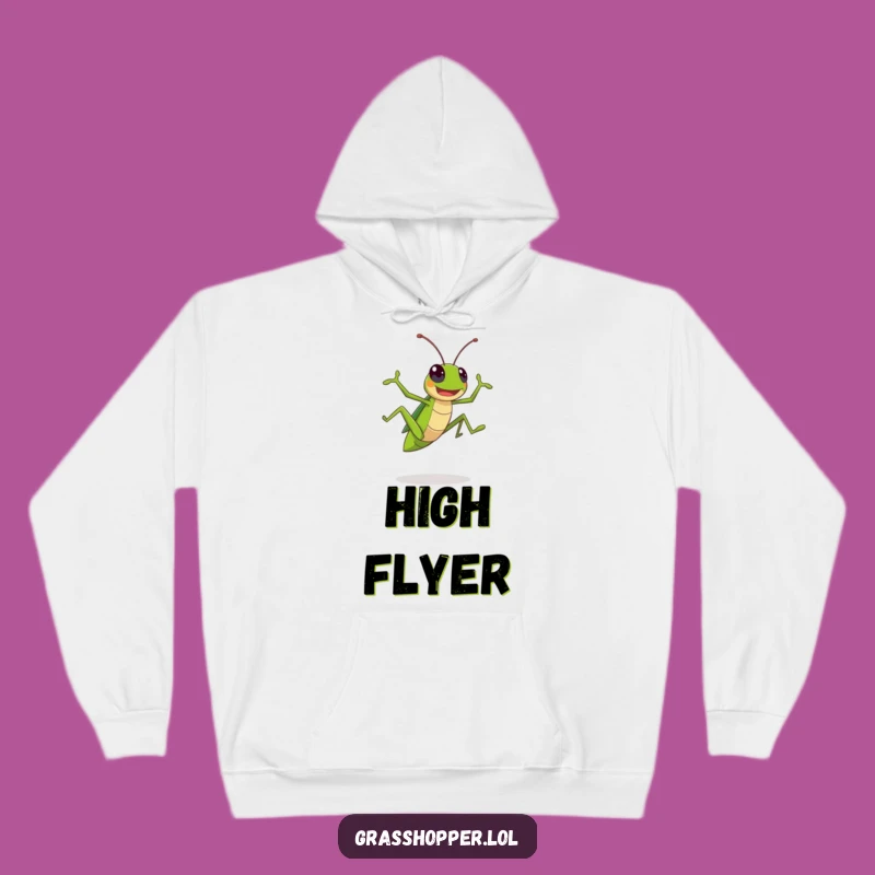Funny Kawaii Grasshopper Hoodie: Cozy Leaping Insect Fun Gift!