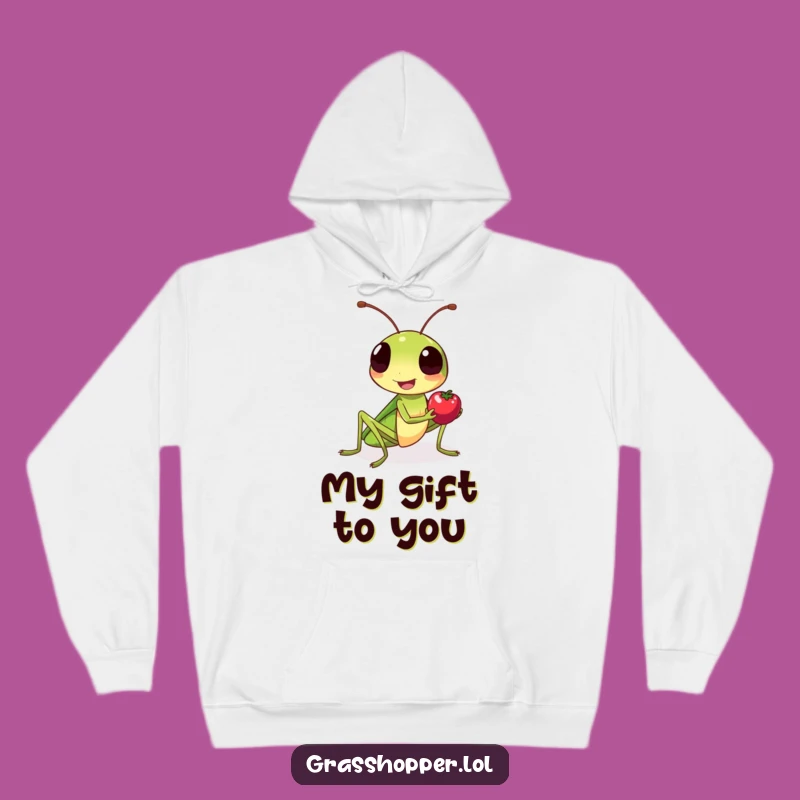 Funny Friendly Grasshopper Hoodie - Cozy Kindness & Sweet Gift