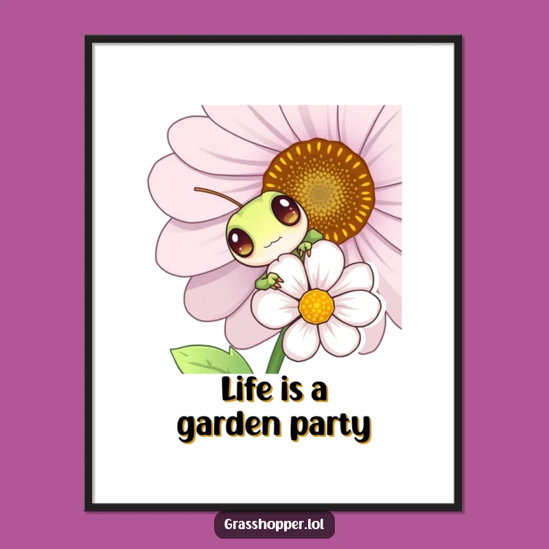 Grasshopper Peek-a-Boo Art: Free Printable & Playful Eyes Wall Decor