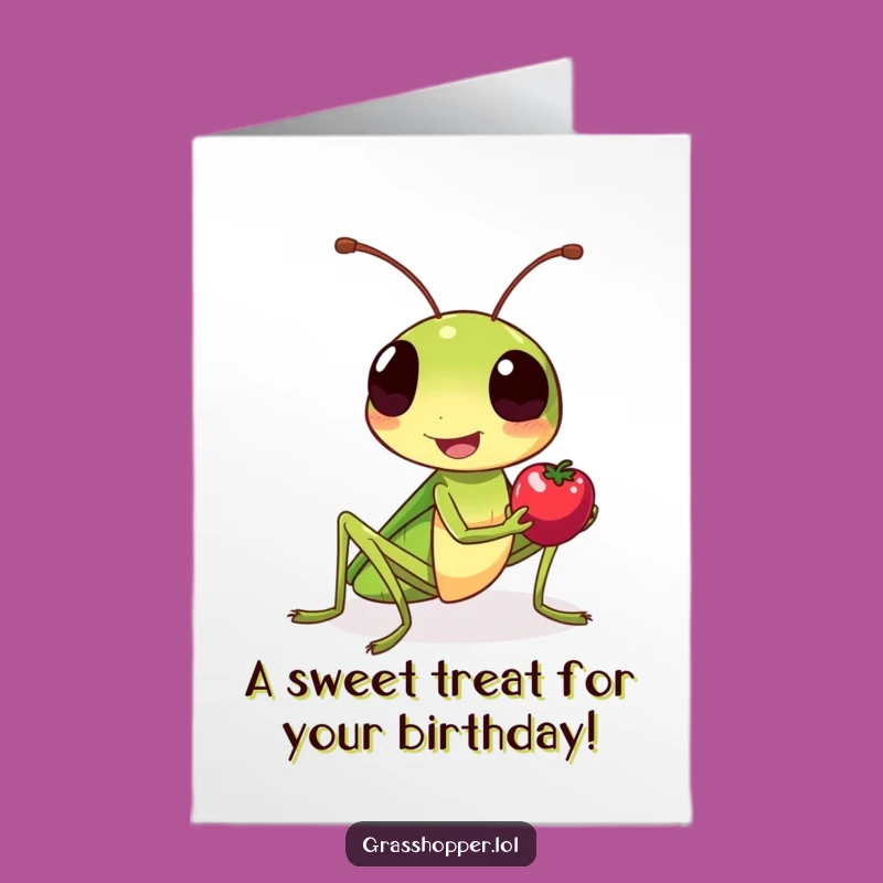Free Printable Grasshopper Birthday Card: Sweet Treat for You!