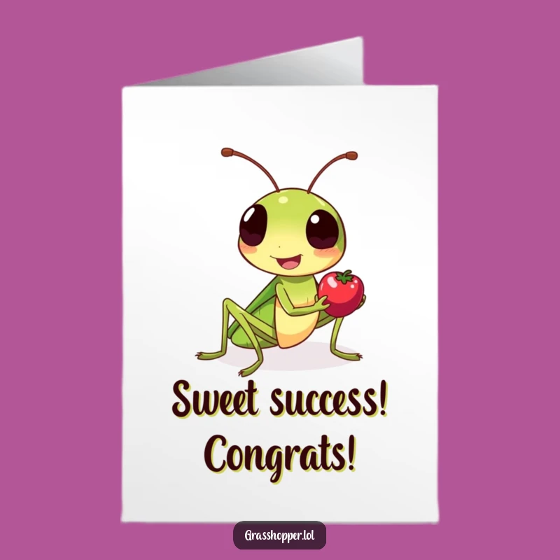 Free Printable Grasshopper Congrats Card: A Little Gift for You!