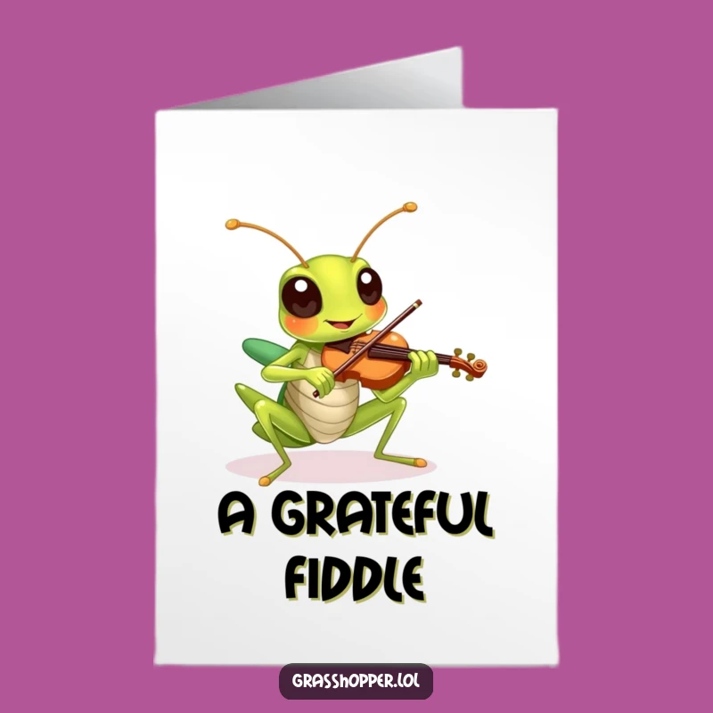 Free Printable Grasshopper Thank You Card: A Tune of Thanks Downloadable!