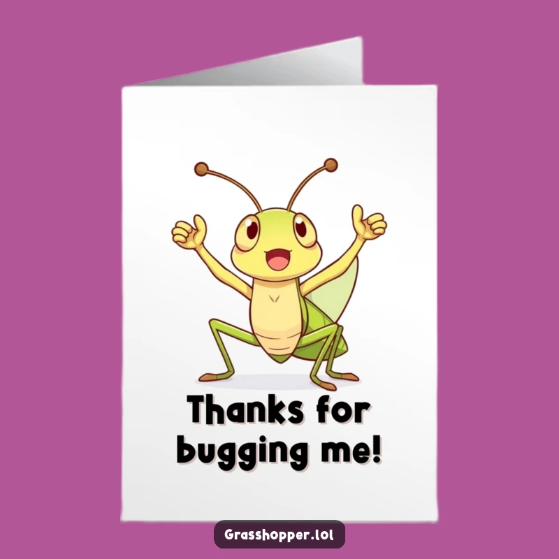 Free Printable Thank You Card: Grasshopper Victory Cheer, Perfect DIY Downloadable Gift