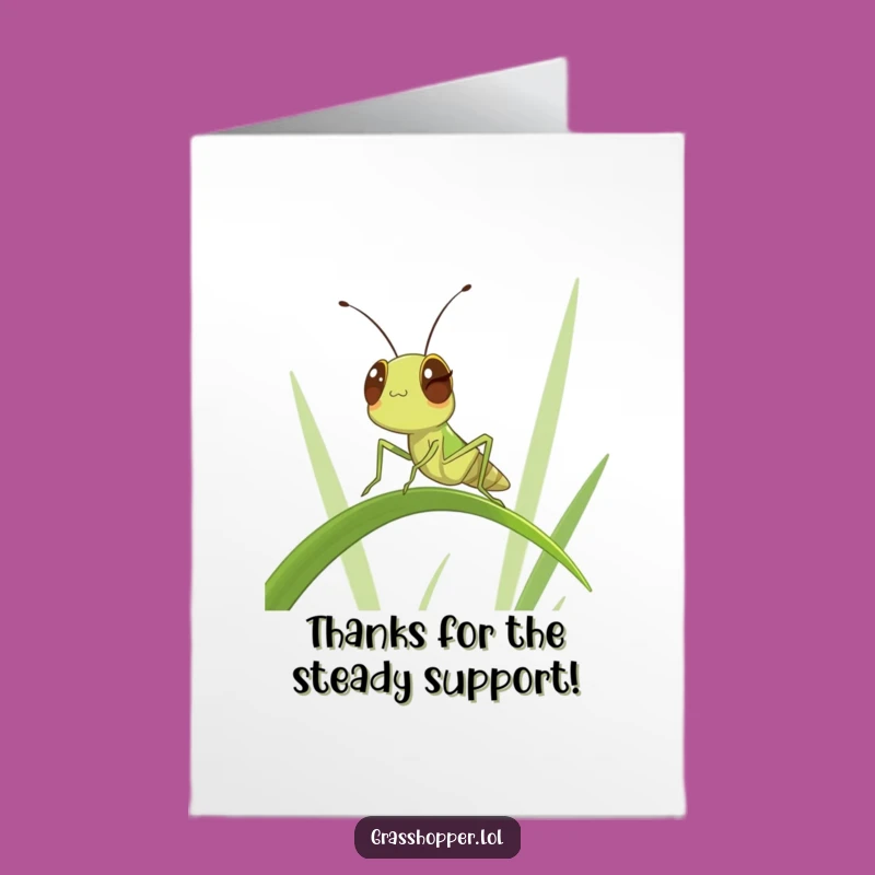 Free Printable Thank You Card: Winking Grasshopper, Sly Downloadable Gift!
