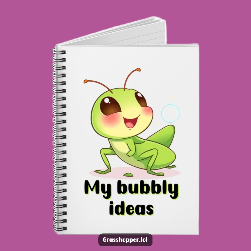 Funny Grasshopper Notebook: Giggle Insect Journal, Lined Pages for Humorous Notes, Ideal Funny Gift