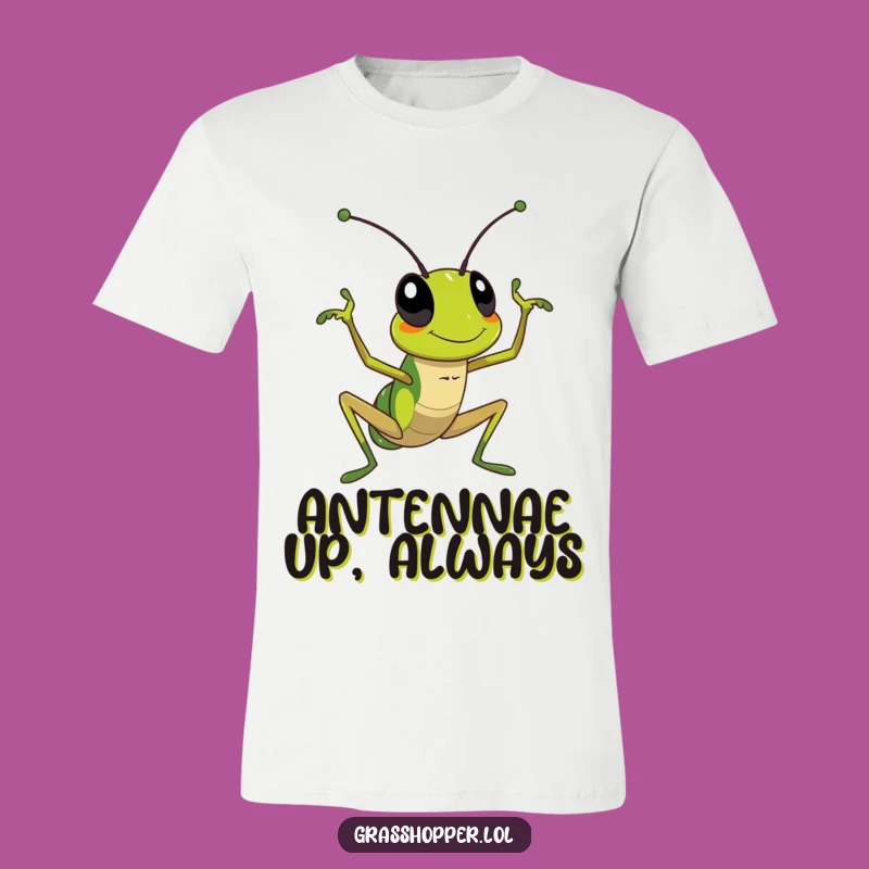 Funny Waving Grasshopper T-Shirt: Spread Joy with this Hilarious Tee