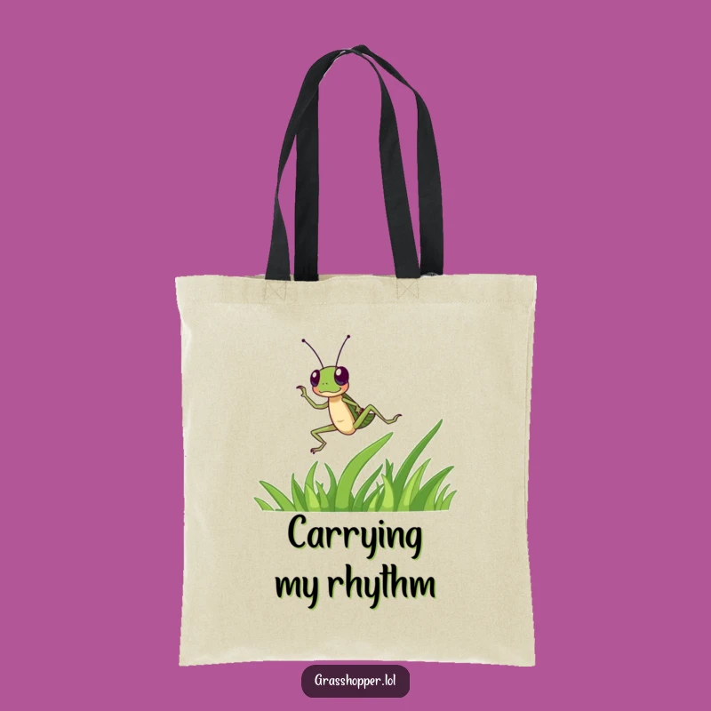 Funny Grasshopper Dancing Tote Bag: Carry Your Energy!