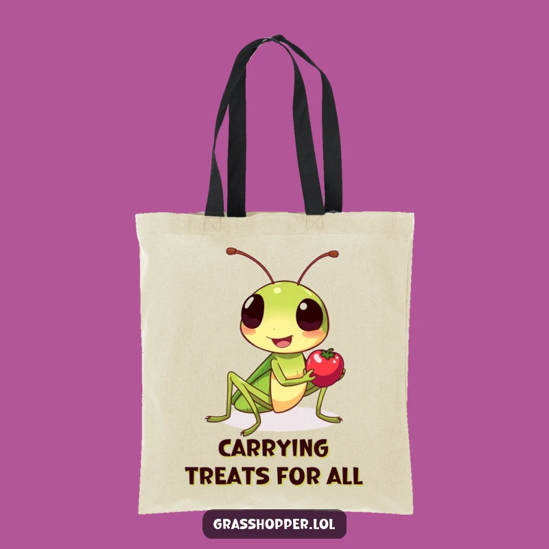 Funny Grasshopper Berry Tote Bag - Kind & Sweet Accessory